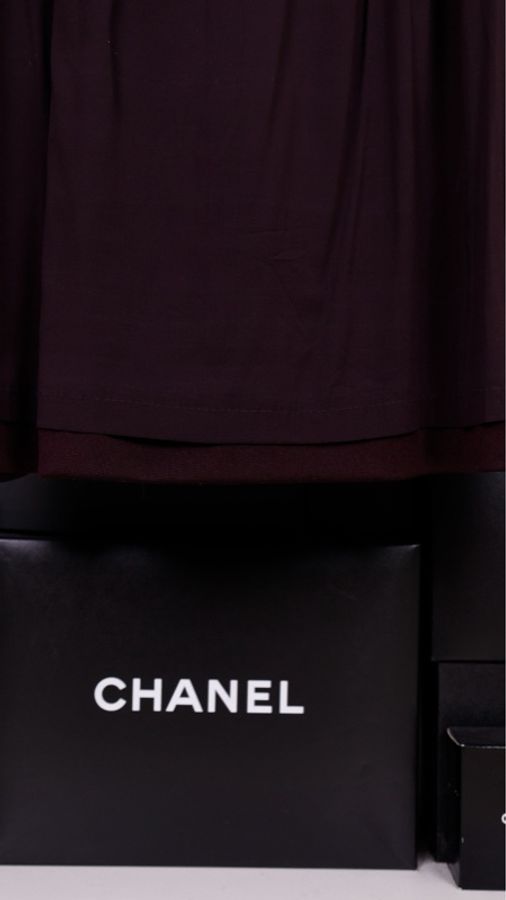 Chanel 02年蜜瓜桃桃两口袋crop短外套半裙套装-37