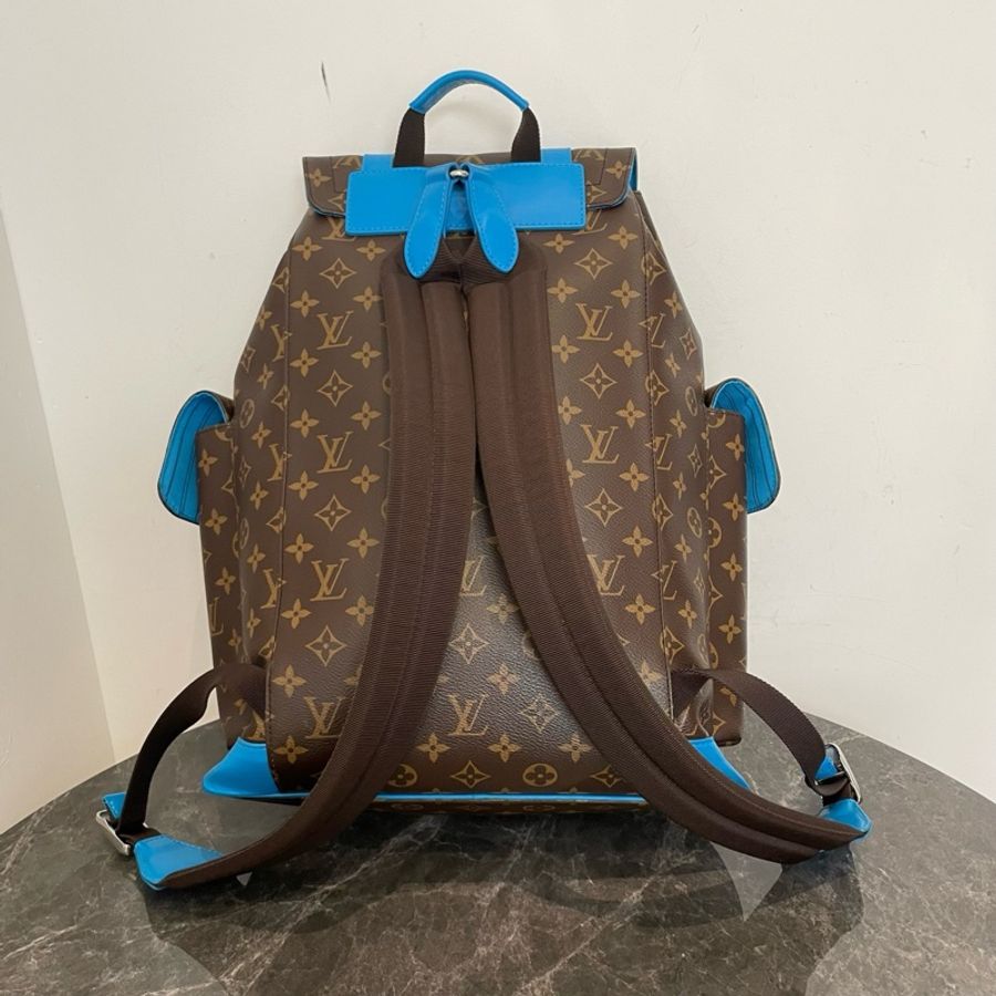 路易威登/Louis Vuitton Christopher藍邊克里斯托弗雙肩包 中號-2