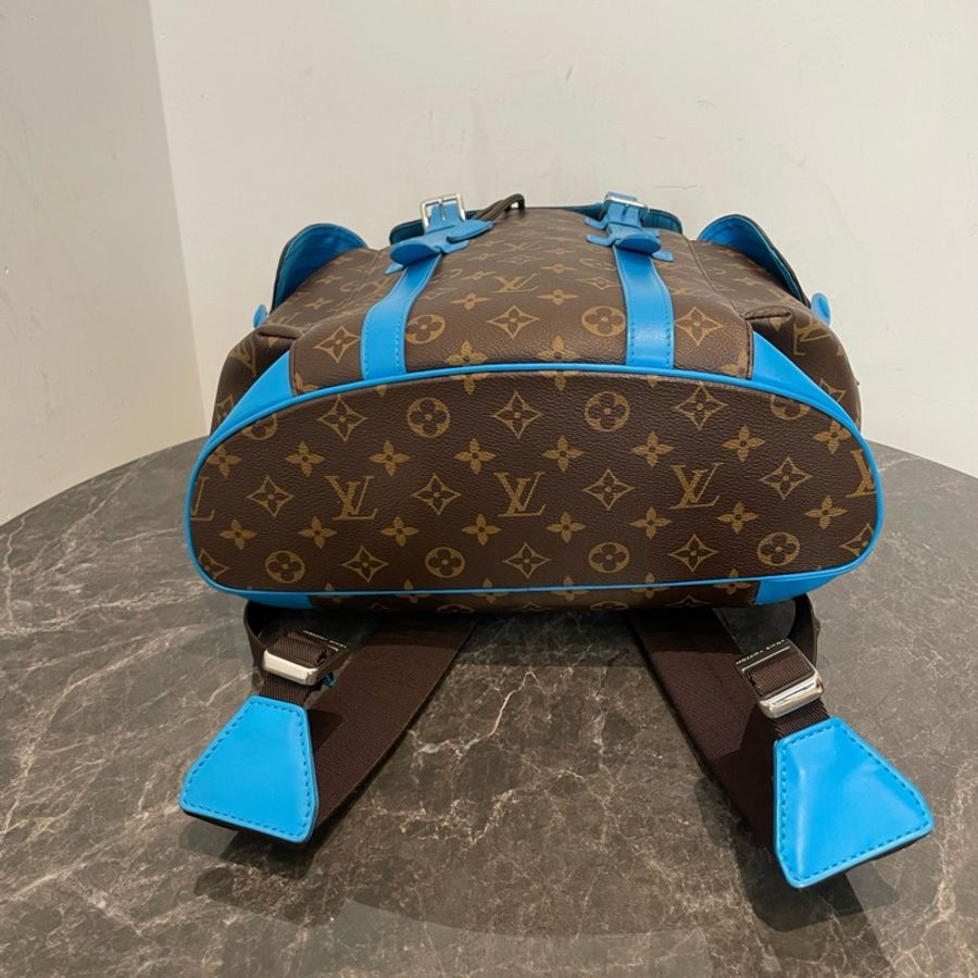 路易威登/Louis Vuitton Christopher藍邊克里斯托弗雙肩包 中號-5