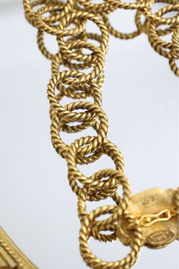 Chanel 88年绿琉璃麻花链条项链chocker-5