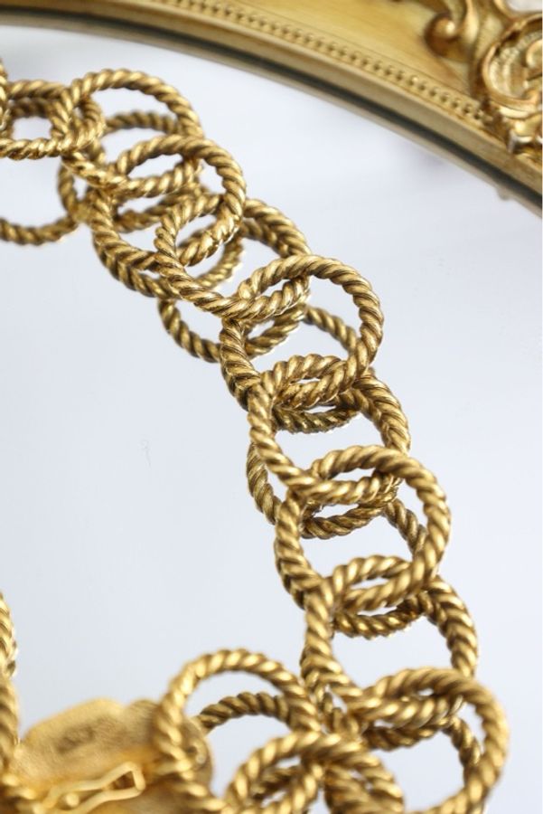 Chanel 88年绿琉璃麻花链条项链chocker-6