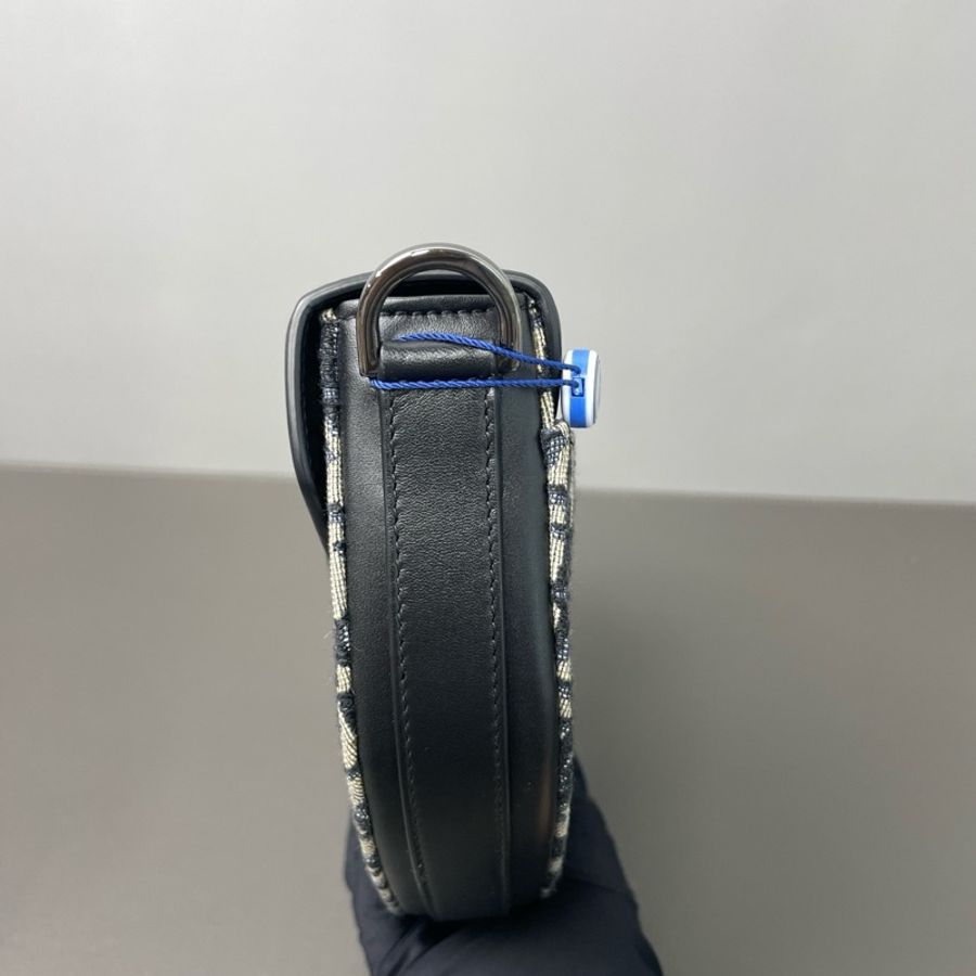 Dior/迪奧 老花信使包，Oblique老花圖案搭配黑色牛皮，斜背包-2