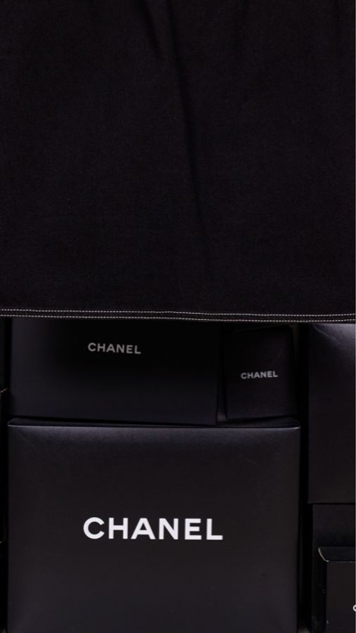 Chanel 94年秀款丹宁牛仔外缝线金扣半裙-19