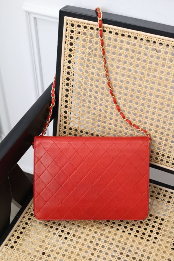 Chanel红金直角信封包单肩包-1