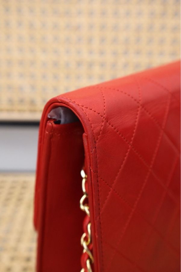 Chanel红金直角信封包单肩包-7