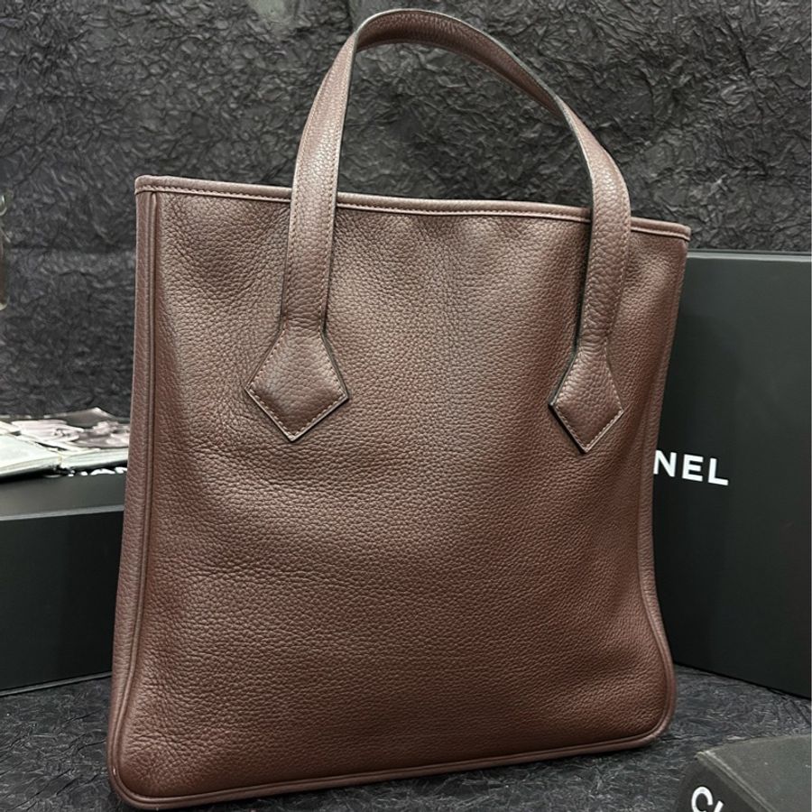 愛馬仕 Hermes 烏木色tote手提單肩托特包 31cm×31cm。-0