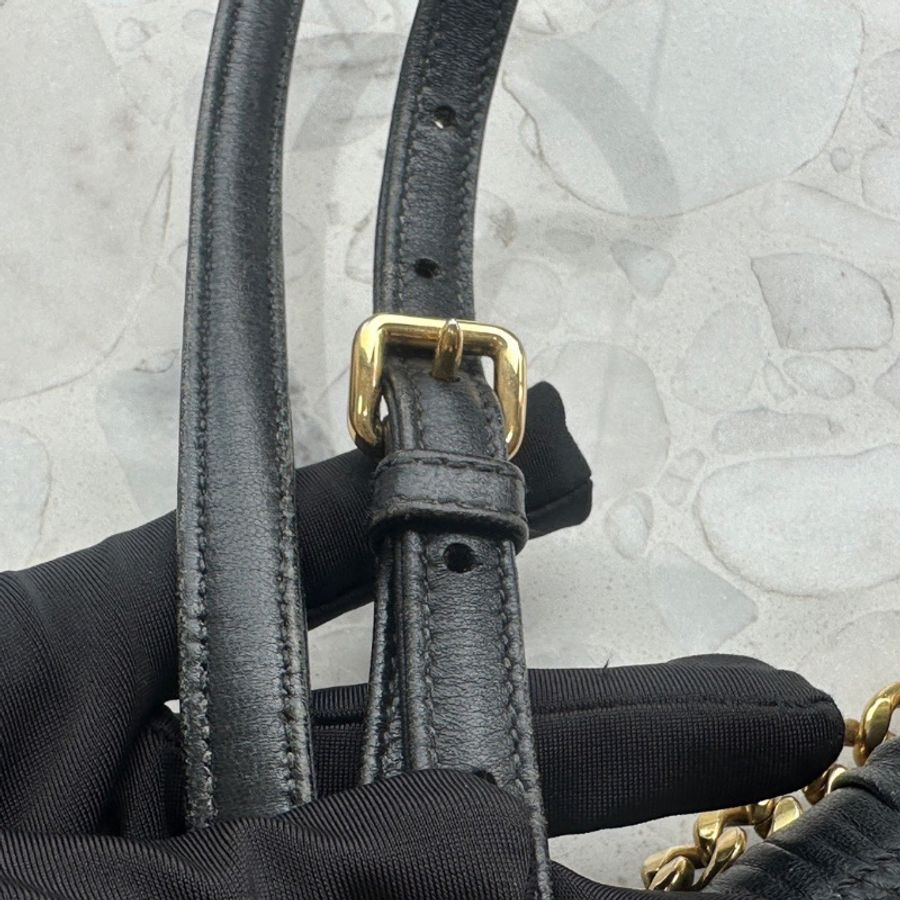 98新🖤🌙#prada #黑色褶皺 #翻蓋斜挎包-11