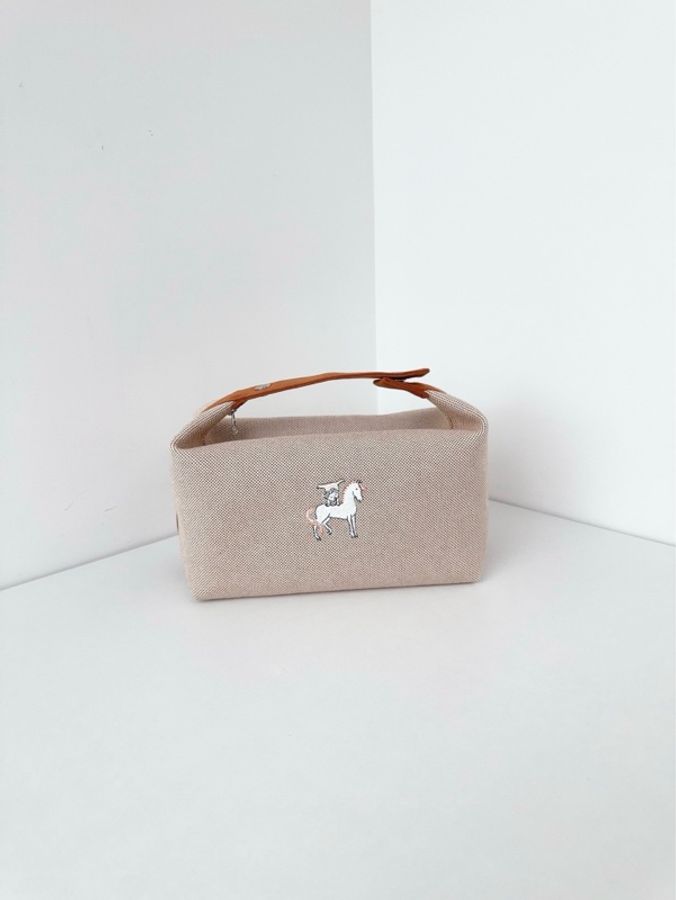 🐎Hermes愛馬仕|刺繡小馬Hobo收納包/飯盒包|大號閒置新-1