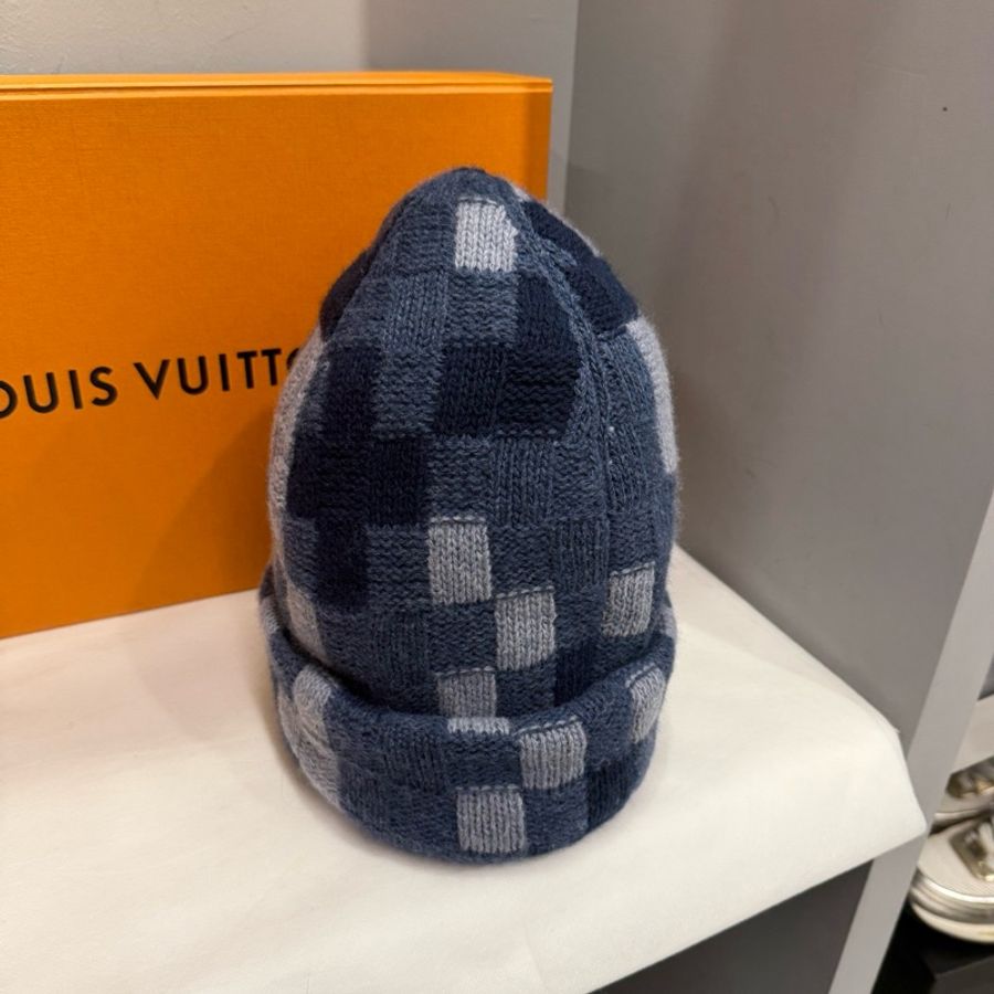Louis Vuitton 藍色棋盤格針織毛帽｜Classic Trend CT精品｜台北東區實體-4