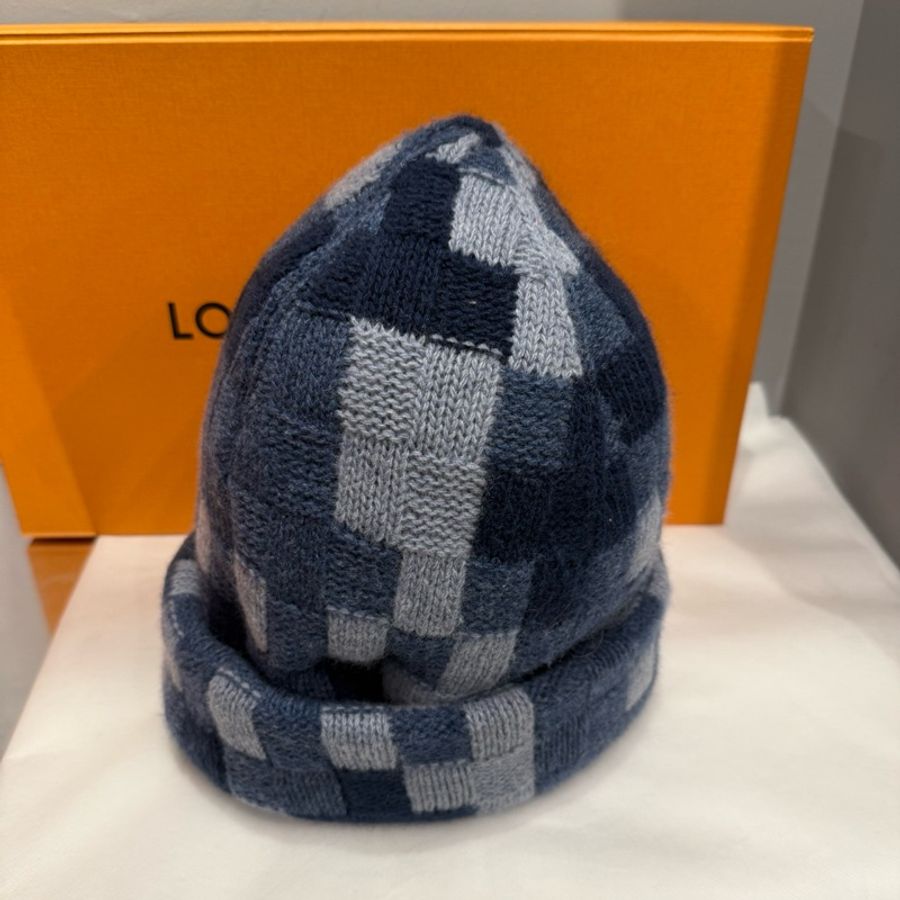Louis Vuitton 藍色棋盤格針織毛帽｜Classic Trend CT精品｜台北東區實體-5