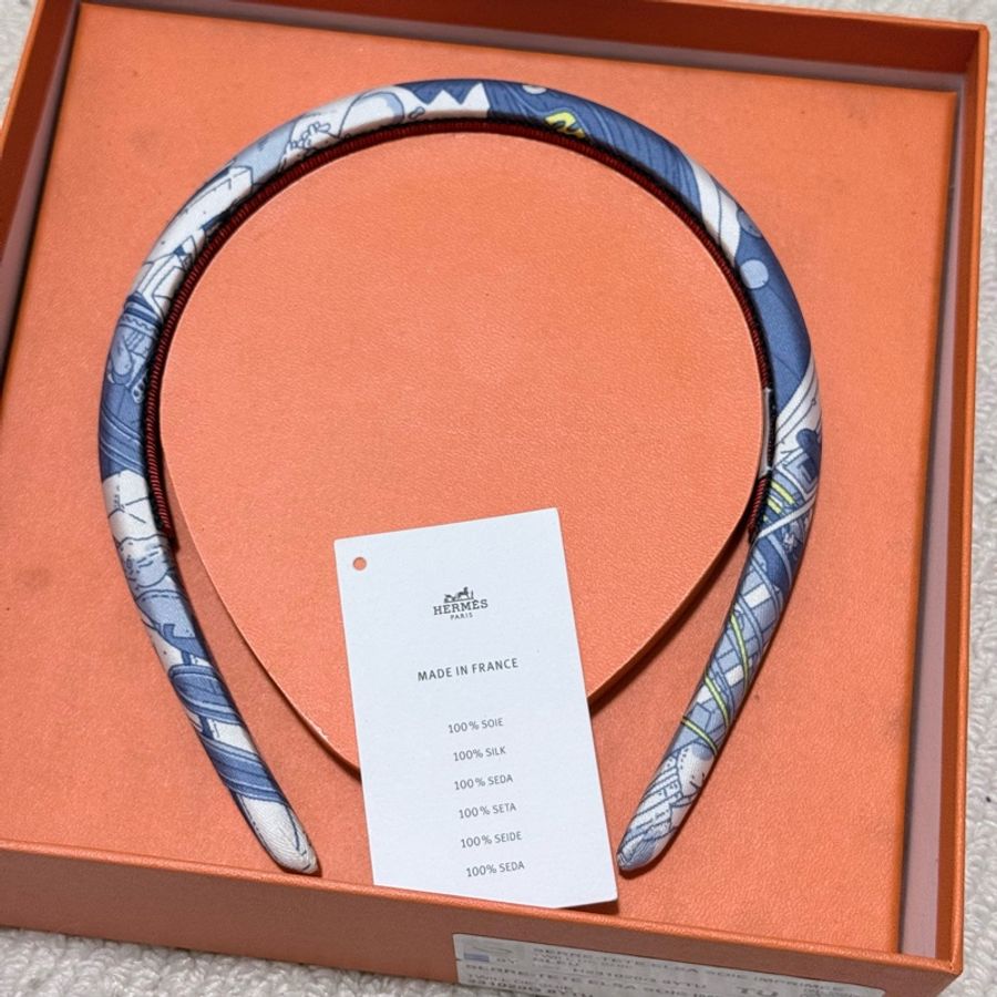 HERMES 愛馬仕 絲巾 髮箍 髮飾 閒置品-1