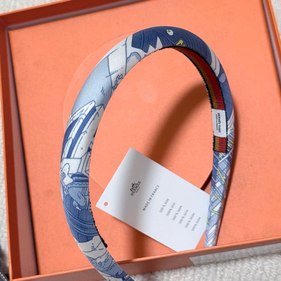 HERMES 愛馬仕 絲巾 髮箍 髮飾 閒置品-2