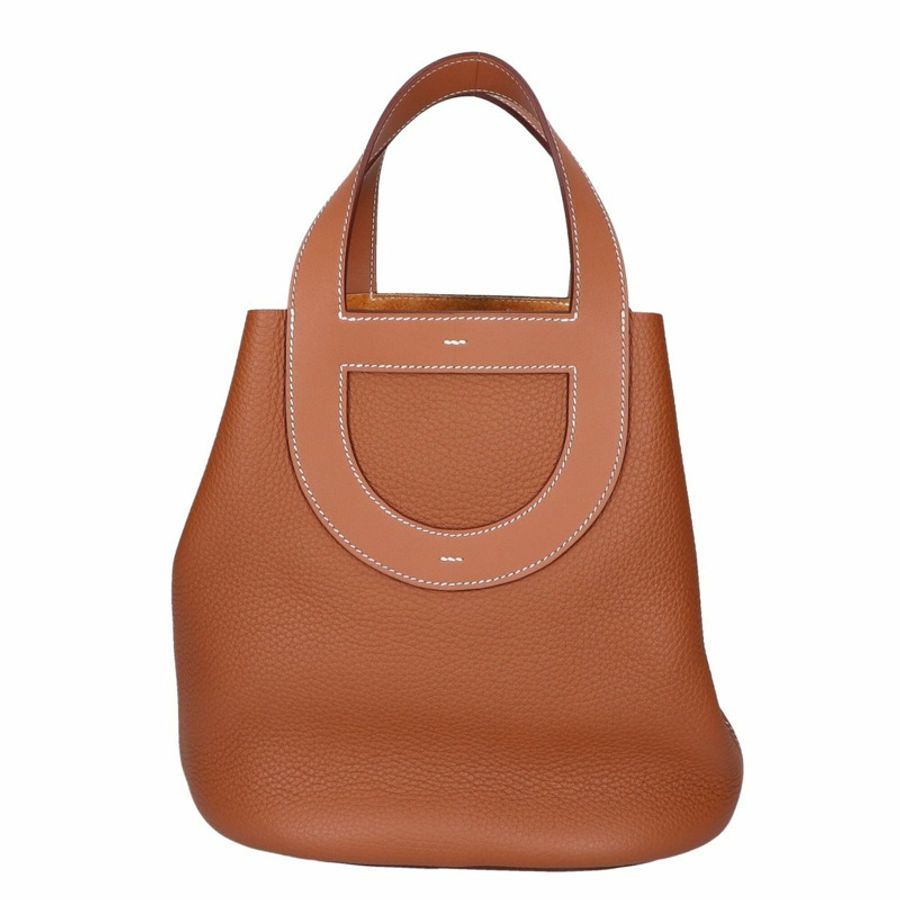 愛馬仕 Hermes 極佳成色 B 印 Taurillon Clemence In the Loop 23 手提包 金色五金 女士-0