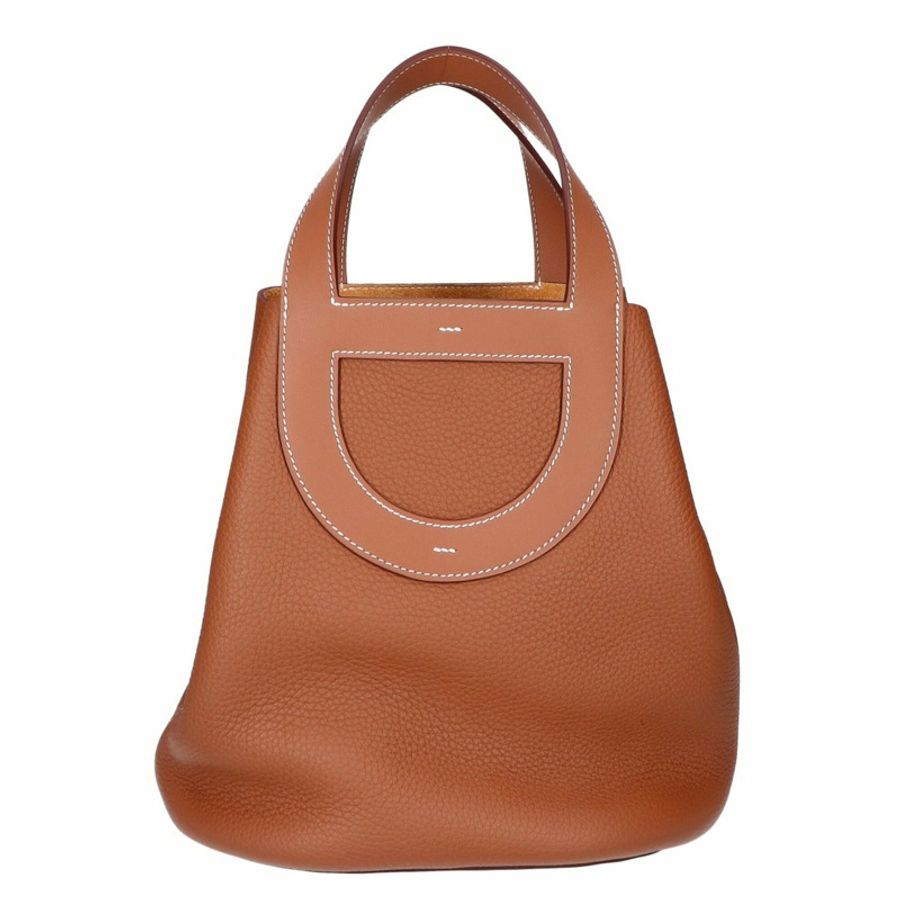 愛馬仕 Hermes 極佳成色 B 印 Taurillon Clemence In the Loop 23 手提包 金色五金 女士-2