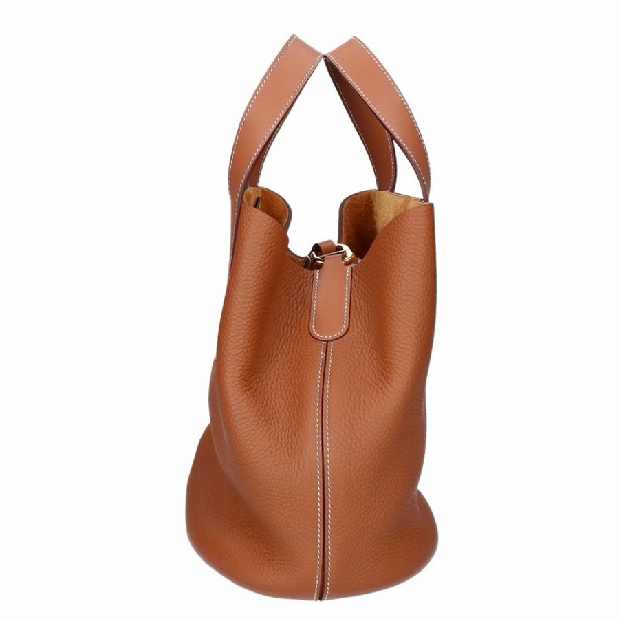 愛馬仕 Hermes 極佳成色 B 印 Taurillon Clemence In the Loop 23 手提包 金色五金 女士-3