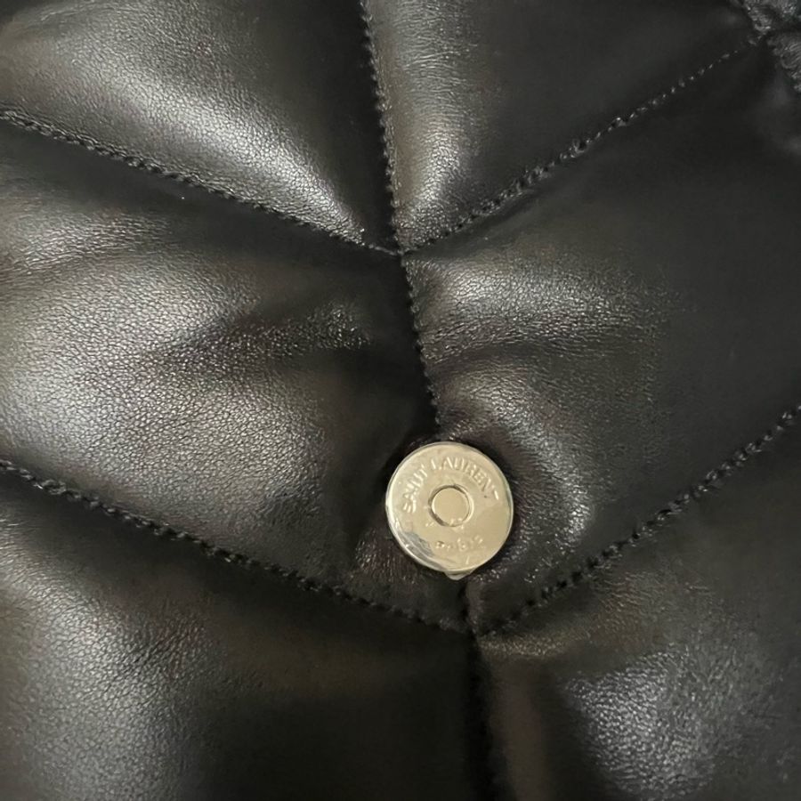 YSL Puffer medium 雲朵包 銀色Logo 銀色鏈-9