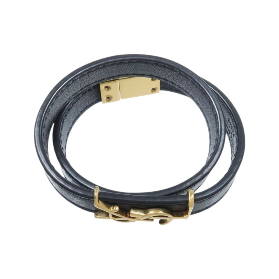 SAINT LAURENT 金屬/牛皮皮革Bracelet手鏈-3
