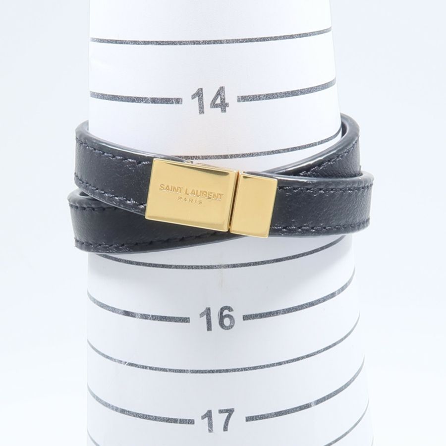 SAINT LAURENT 金屬/牛皮皮革Bracelet手鏈-10