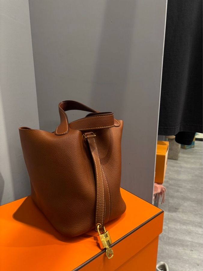 Hermes Picotin Lock 18 Fauve Barenia 馬鞍皮 菜籃子 金扣｜Classic Trend CT精品｜台北東區實體-1