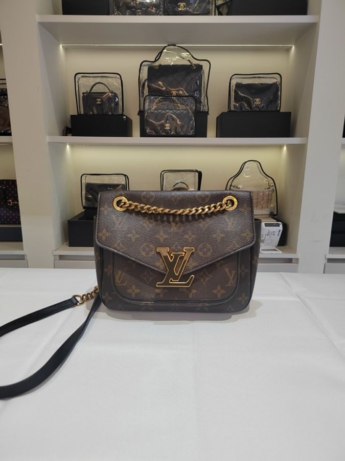 Louis Vuitton 路易威登 Passy老花郵差包，經典Monogram配色，芯片款-2