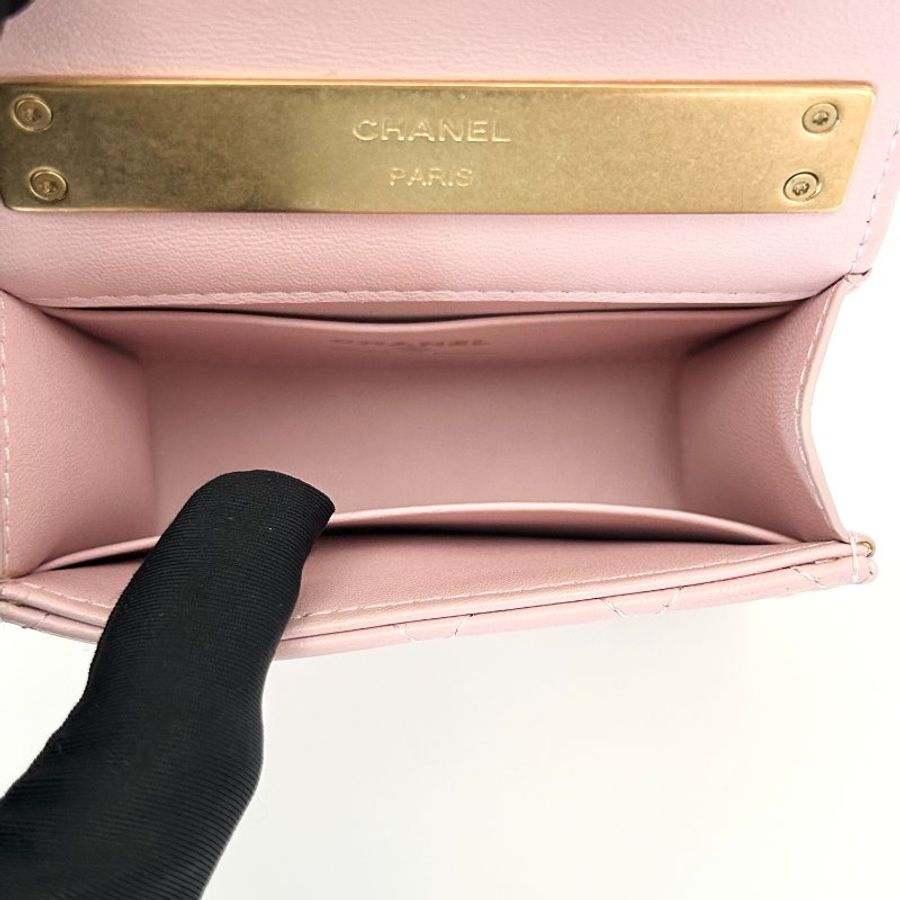 CHANEL 粉色琺瑯手柄竪版 keIlymini手提肩背斜背包 11.5*9*4.5 98新配件盒子 塵袋 吊牌-4