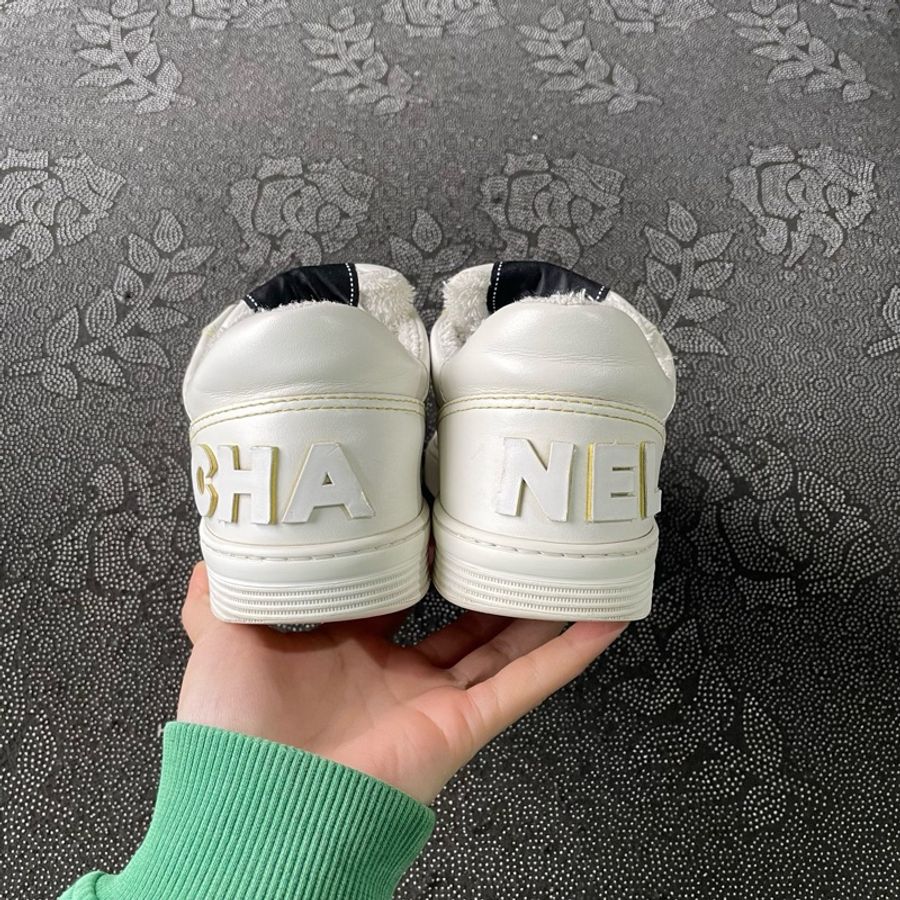 Chanel 香奈兒 白黃板鞋38碼-4