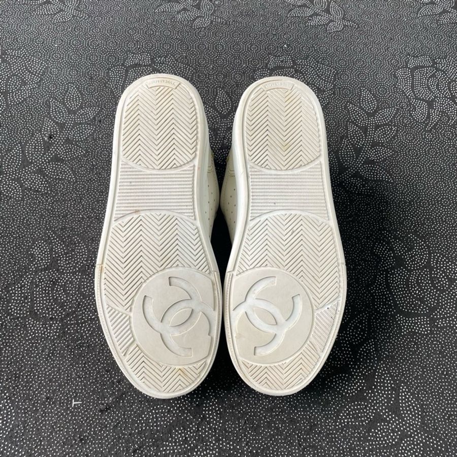 Chanel 香奈兒 白黃板鞋38碼-7