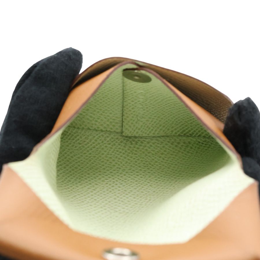 HERMES 愛馬仕 Bastia 零錢包 金棕色 Epsom牛皮 B刻 H041054CK-2