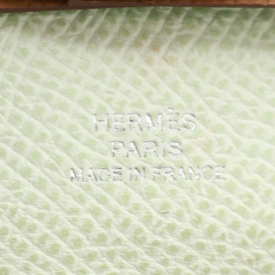 HERMES 愛馬仕 Bastia 零錢包 金棕色 Epsom牛皮 B刻 H041054CK-3