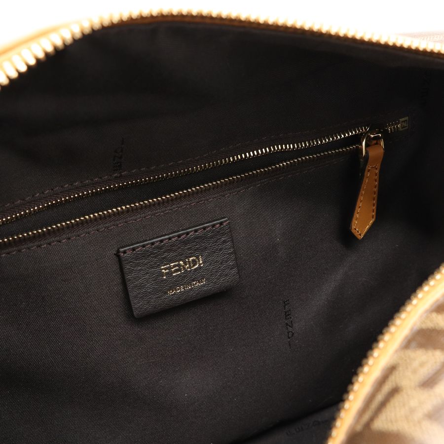 （近新閒置♥️未使用）Fendi 芬迪 經典花紋 FF 棕色 PVC 復古 手提包-7
