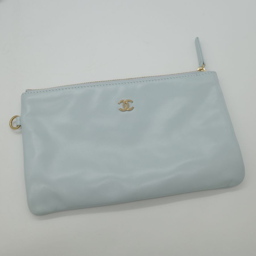 專櫃21萬(晶片款🌟 近新閒置品)Chanel 香奈兒 22bag 小號 寶寶藍 皮革 金釦 單肩包 鏈條包-12