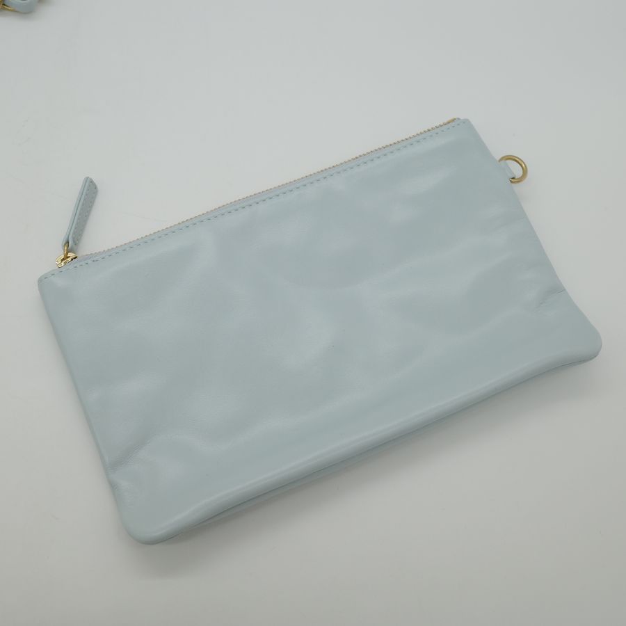 專櫃21萬(晶片款🌟 近新閒置品)Chanel 香奈兒 22bag 小號 寶寶藍 皮革 金釦 單肩包 鏈條包-13