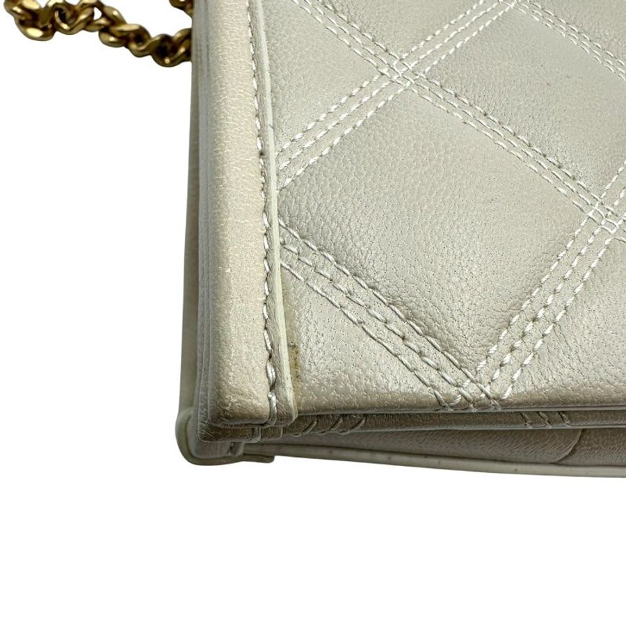 【美收精品】YSL Becky 菱格紋磁扣翻蓋肩背包 C-785【隔月月中將轉賣至日本 上架期限30天】-14