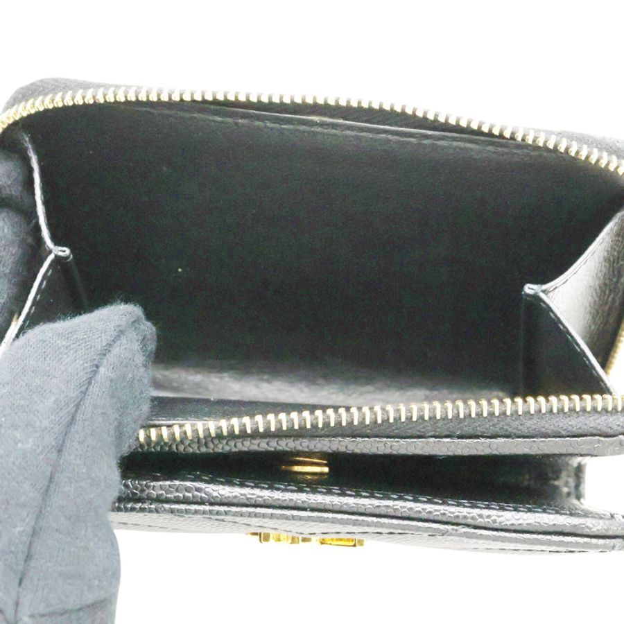 SAINT LAURENT 聖羅蘭 MATELASSE 二折中夾 黑色 粒面牛皮 668288BOW011000-3