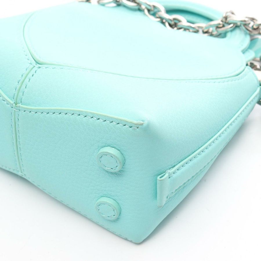 TIFFANY&CO 返回 TIFFANY Cham 肩挎包 皮革 綠色 二手-8