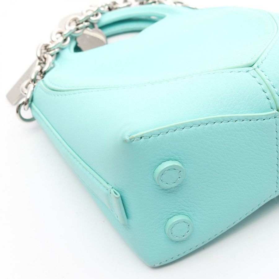TIFFANY&CO 返回 TIFFANY Cham 肩挎包 皮革 綠色 二手-9