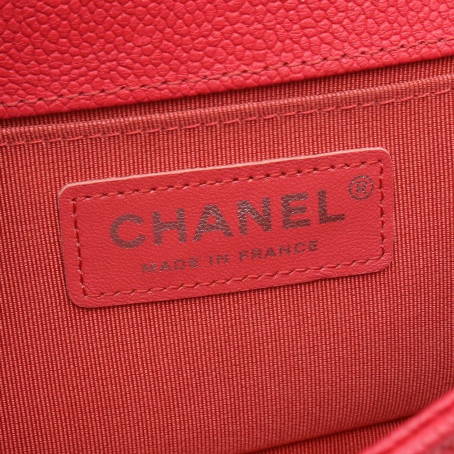 香奈兒 Boy Chanel 小號肩背包 A67085 紅色粒面小牛皮 二手 女士-3