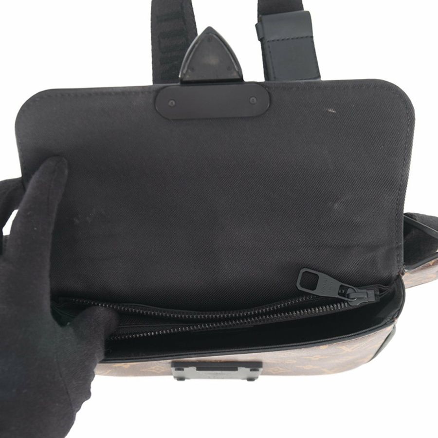 路易威登 Monogram Macassar S-Lock 斜背包 M45807 男士路易威登手提包-6