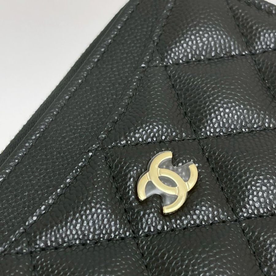 CHANEL 經典L型拉鍊卡片夾 芯片款-7