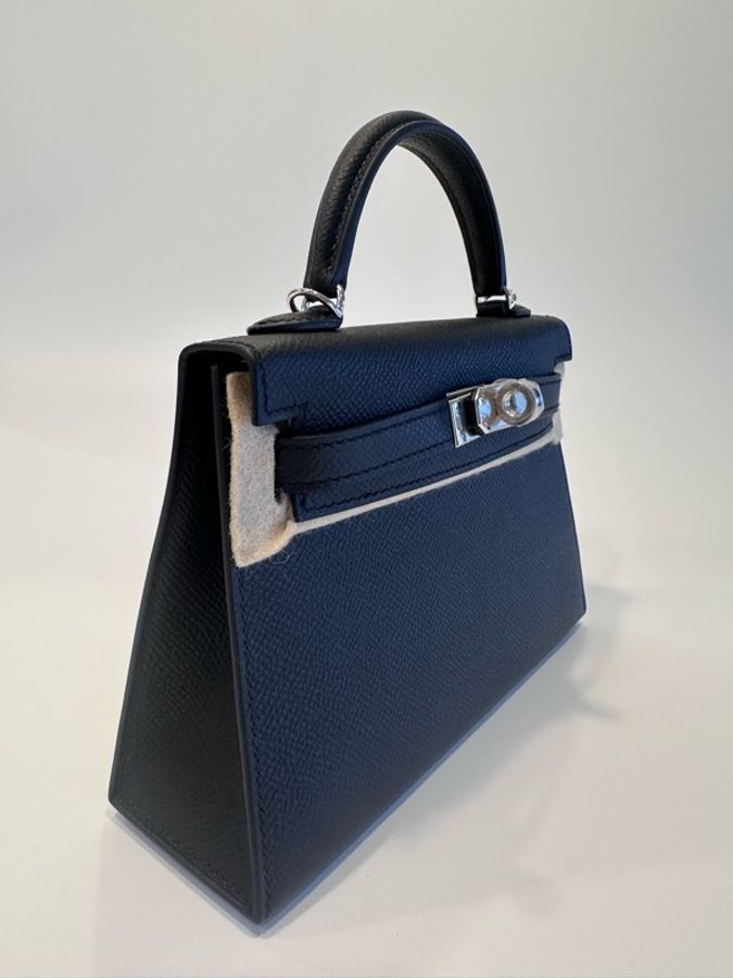 Hermes mini Kelly 2代 黑銀-2