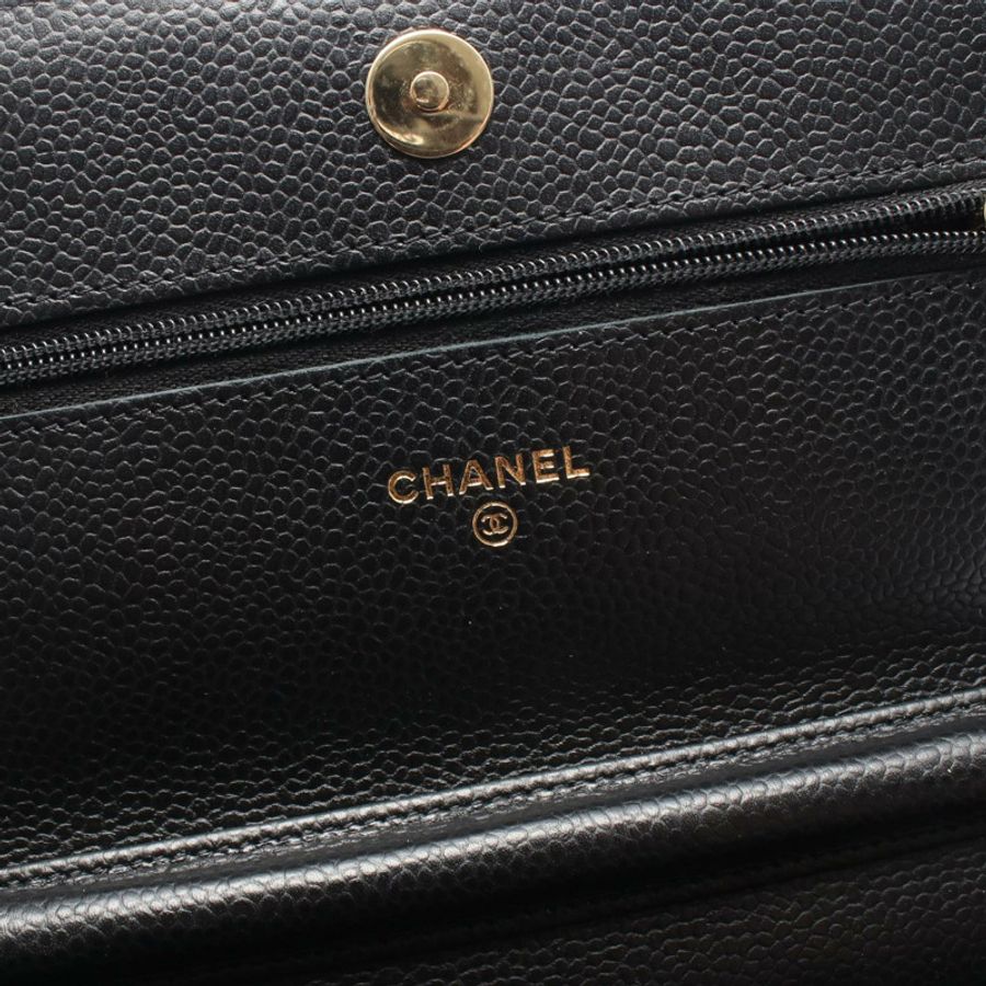 香奈兒 (CHANEL) 絎縫肩背包 AP0250 粒面小牛皮 黑色 二手 女士-3