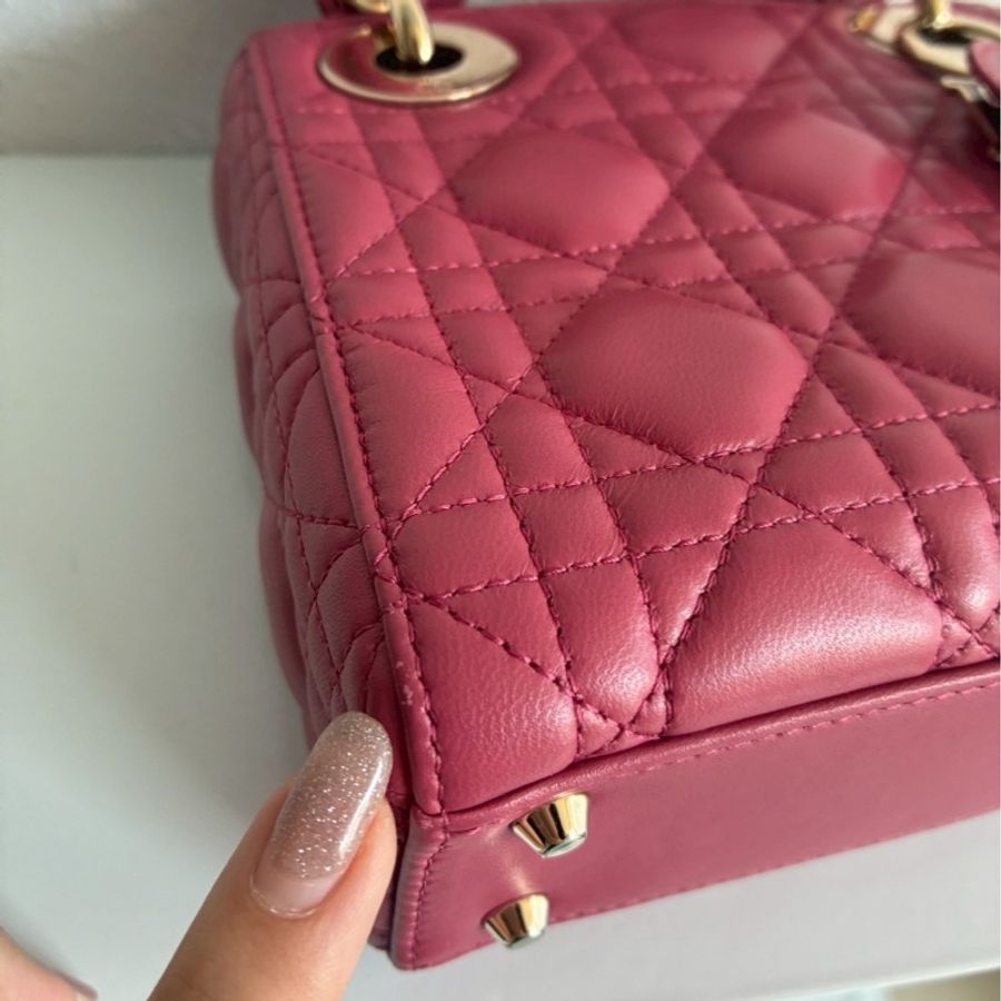 Dior 莓紅色黛妃包🎀好可愛-7