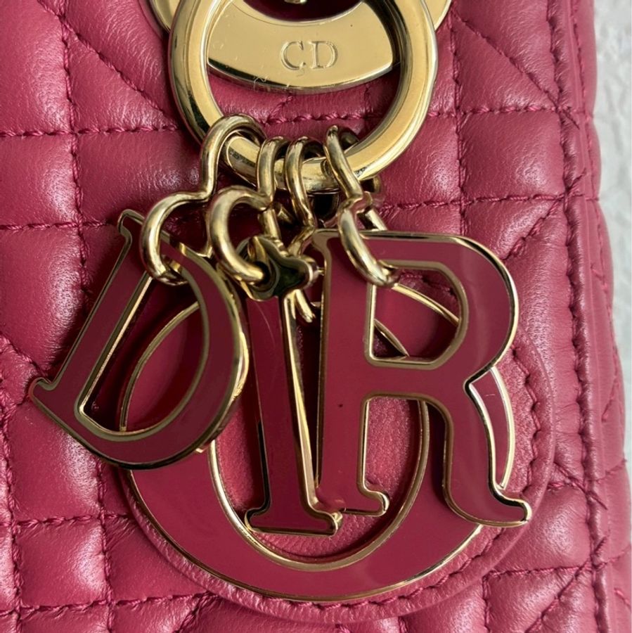 Dior 莓紅色黛妃包🎀好可愛-22