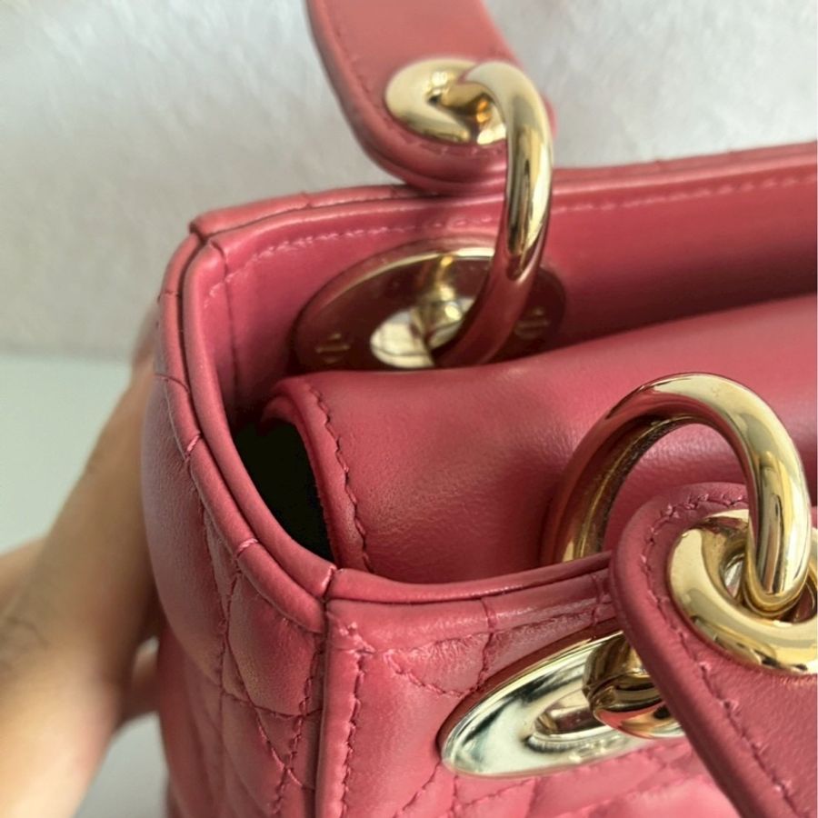 Dior 莓紅色黛妃包🎀好可愛-29