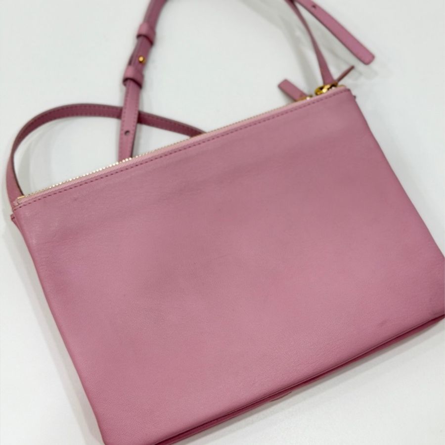 Celine Trio 漸變粉 三層 斜背包 肩背包 側背包-5