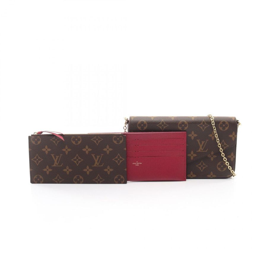 路易威登 Felicie Pochette 鏈條單背包 M81896 Monogram 帆布 二手 LV-4