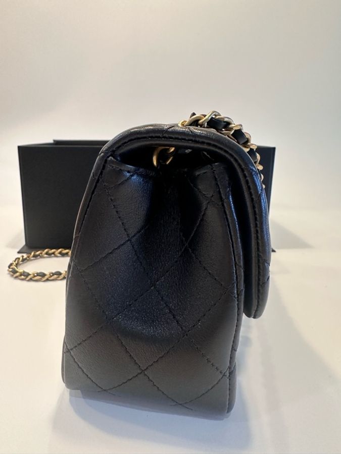 Chanel 香奈兒羊皮金球方胖子 晶片款-4