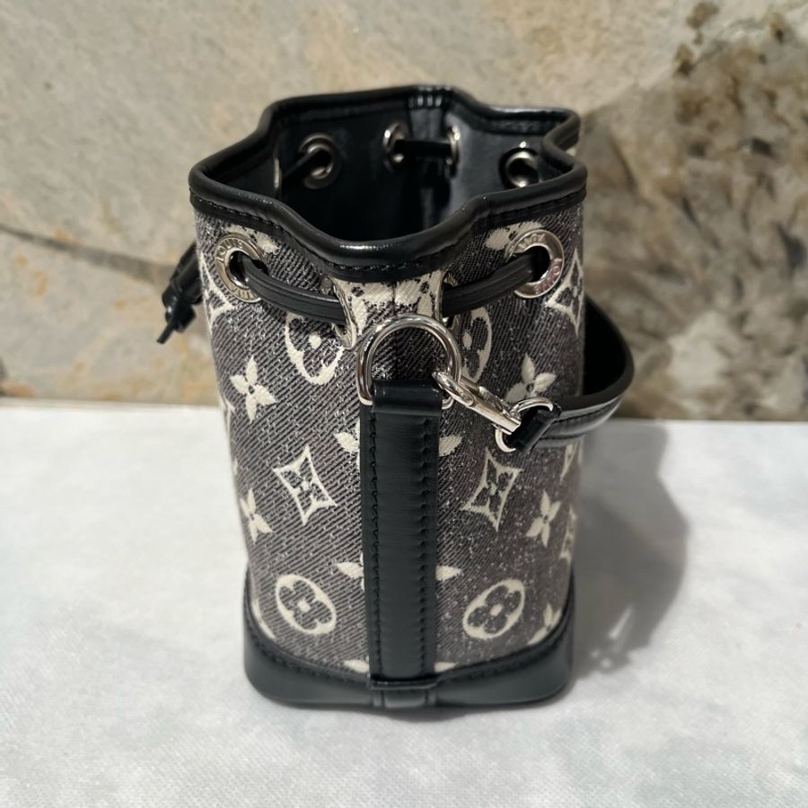 Louis Vuitton 黑邊丹寧布Nano 水桶包-2