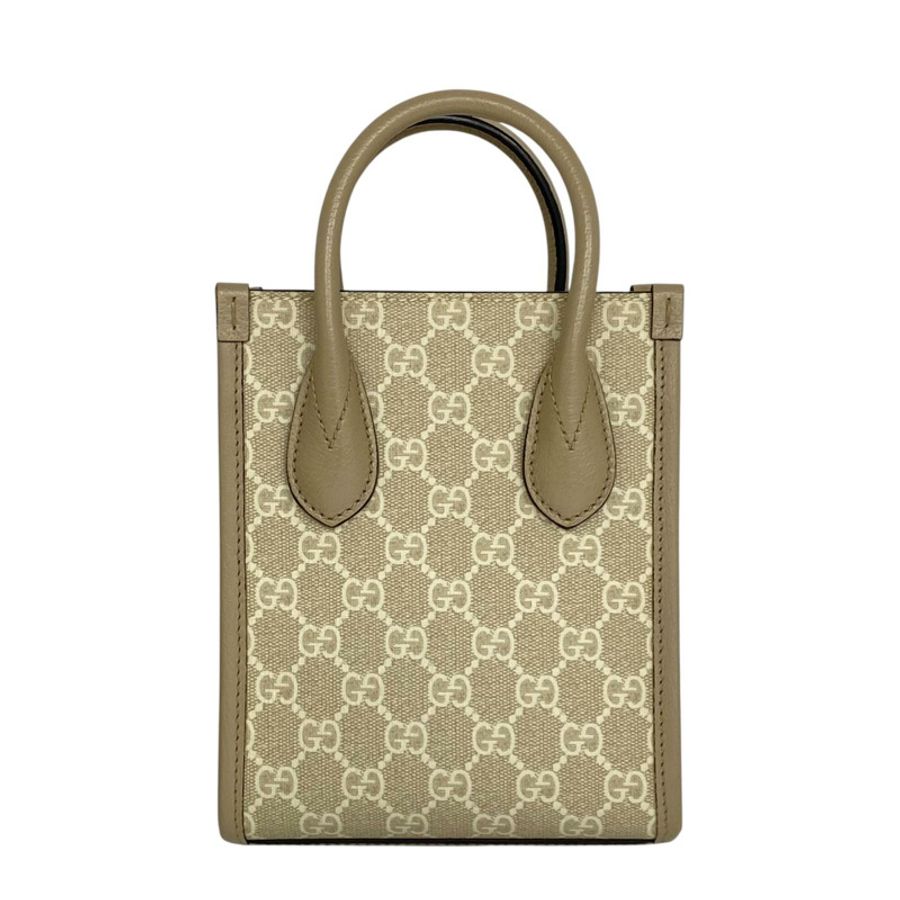 ☆ GUCCI 古馳 Beige Coated Canvas 2 way bag 淺褐色塗層帆布兩用袋 571623-267014711-2