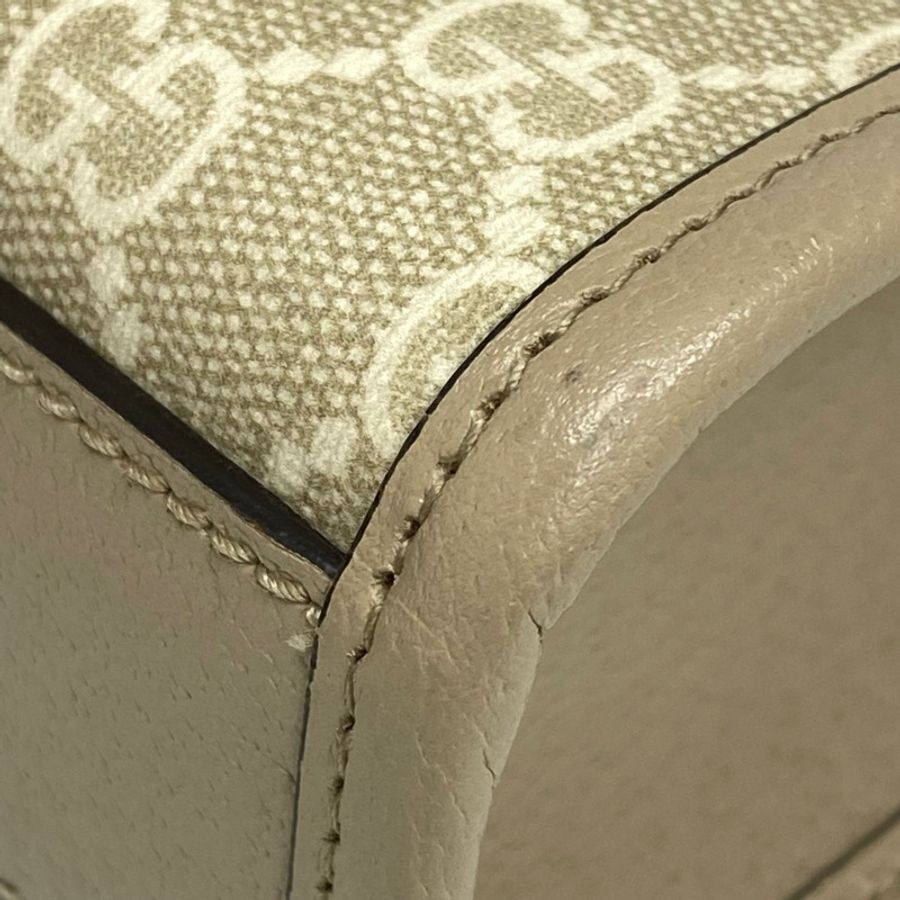 ☆ GUCCI 古馳 Beige Coated Canvas 2 way bag 淺褐色塗層帆布兩用袋 571623-267014711-7